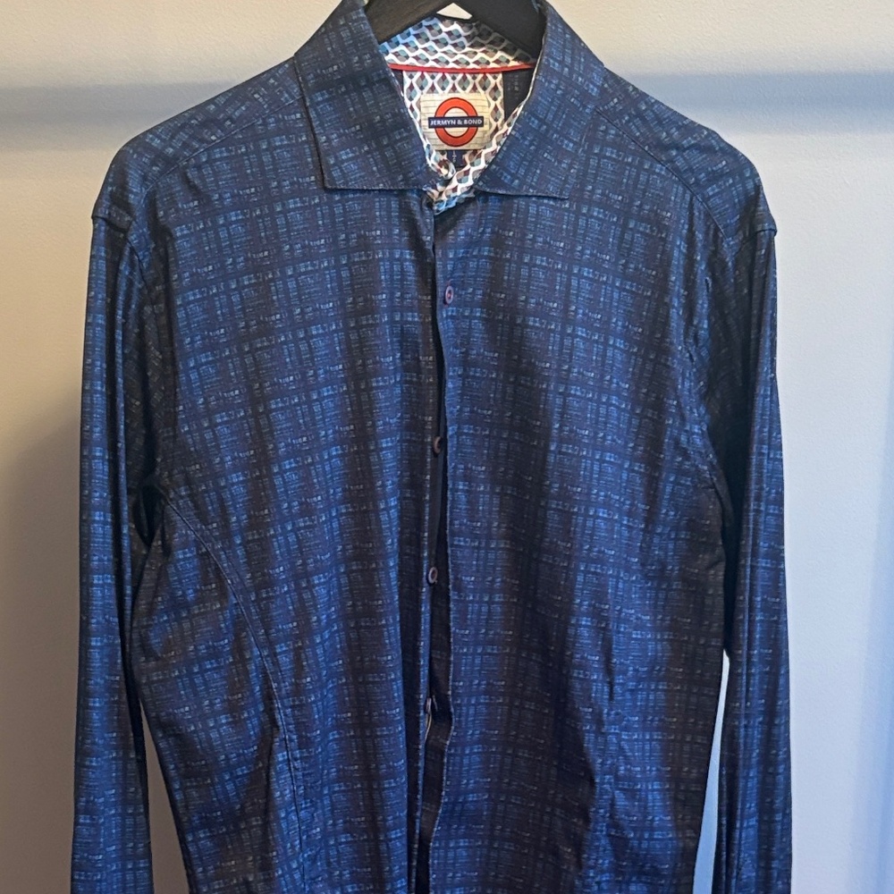 Men's Jermyn & Bond Patterned Long Sleeve Dress Shirt